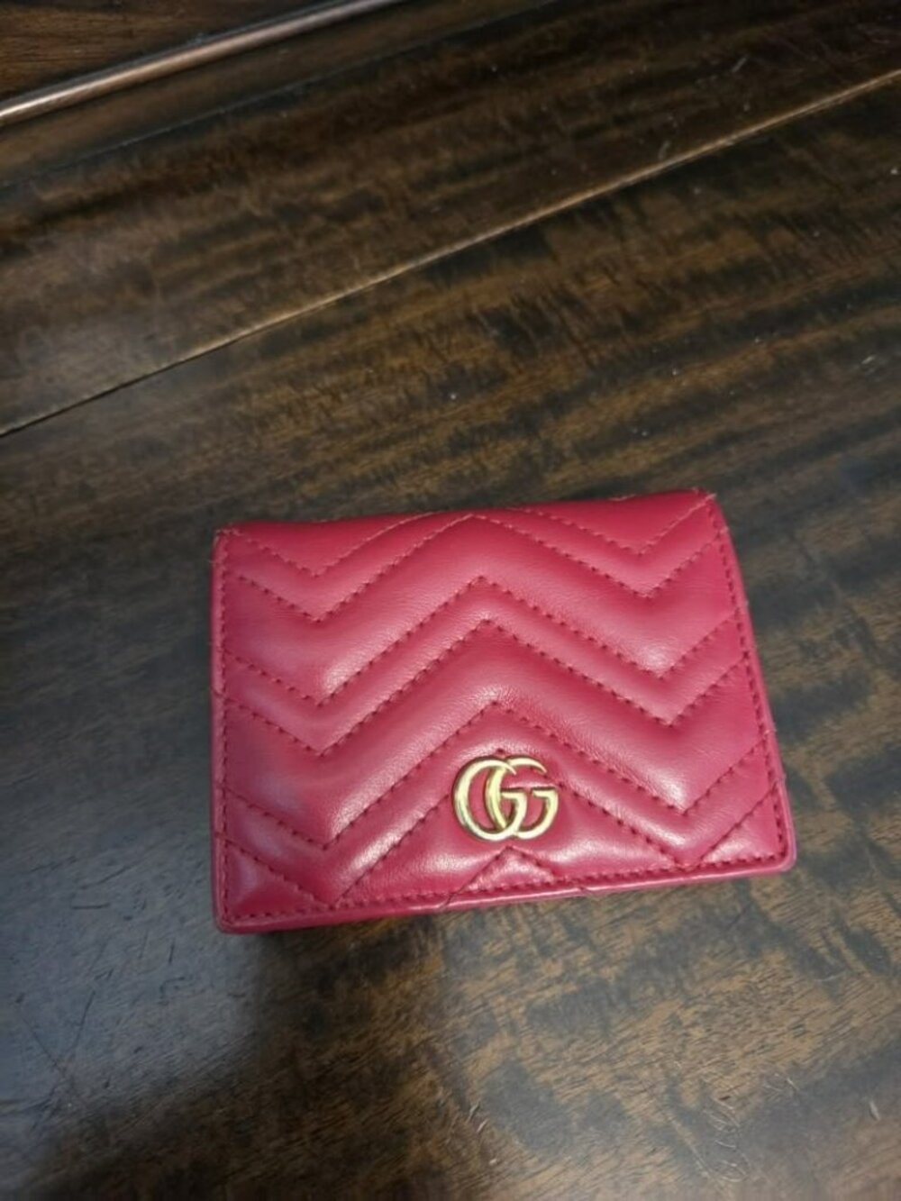 Authentic // GG Marmont Red Small Wallet